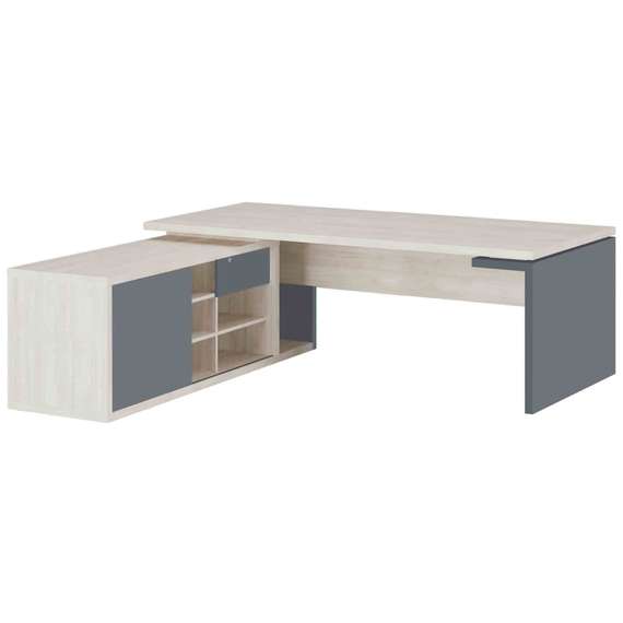 Стол рабочий на опорной креденции левый Zion