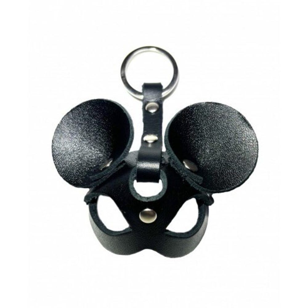 Брелок кожаный мышка