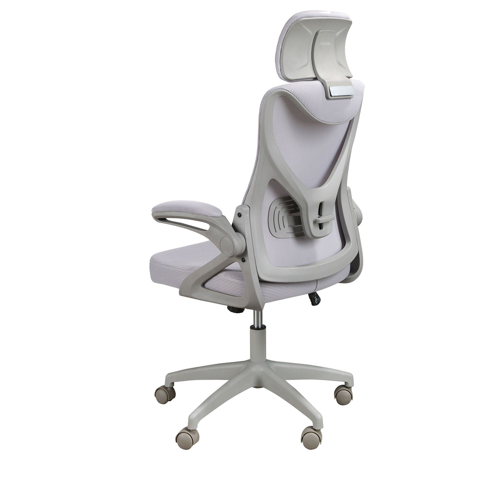 Вращающееся офисное кресло 4153 из серой ткани