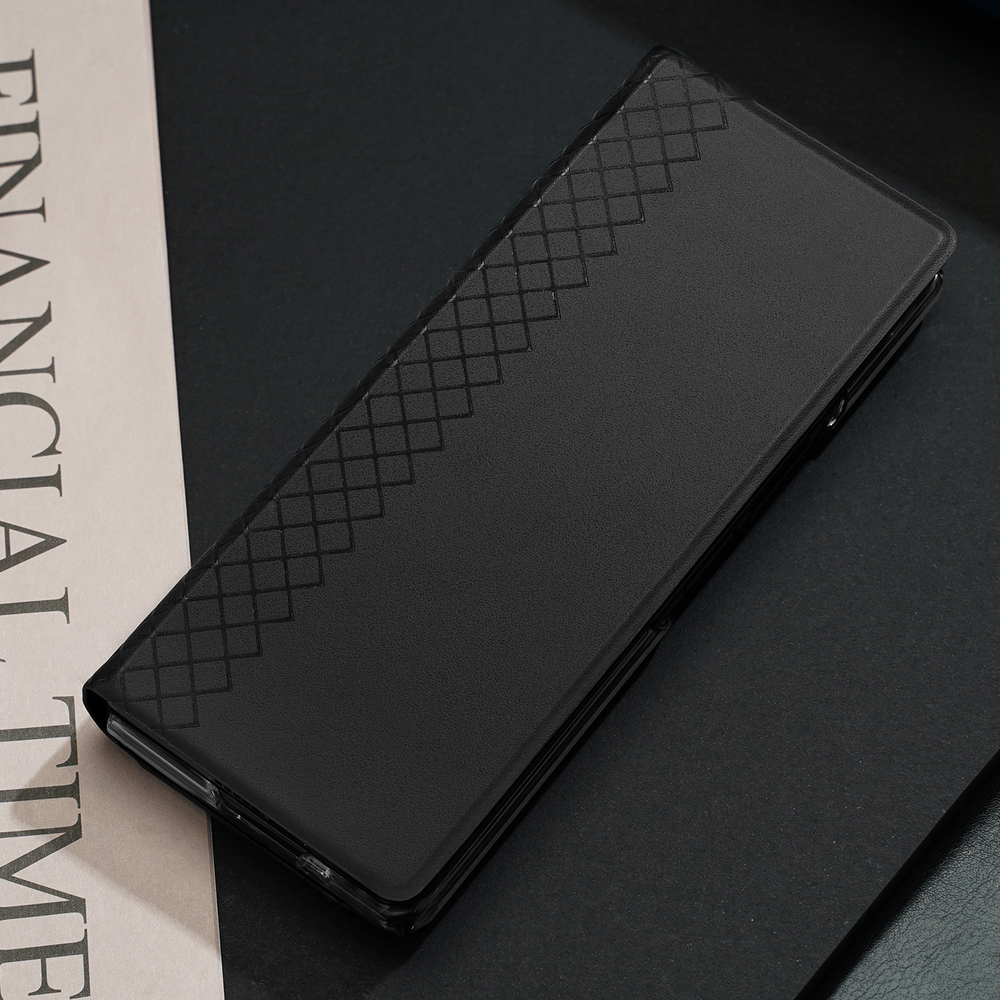 Чехол черного цвета из искусственной кожи от Dux Ducis для смартфона Samsung Z Fold SE (W25), серия Bril Series Case