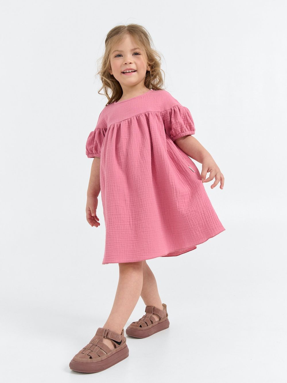 Платье муслиновое "Брусника"