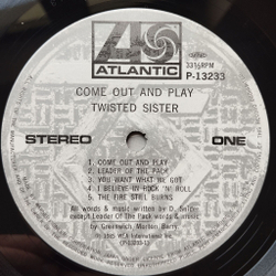 Винтажная виниловая пластинка LP Twisted Sister Come Out And Play (Japan 1985) (No Obi) You Want What We Got
