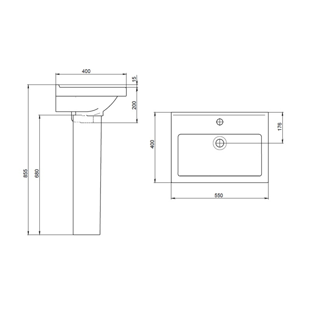 Раковина Santeri Визит, белая (1.3115.3.S00.11B.0)