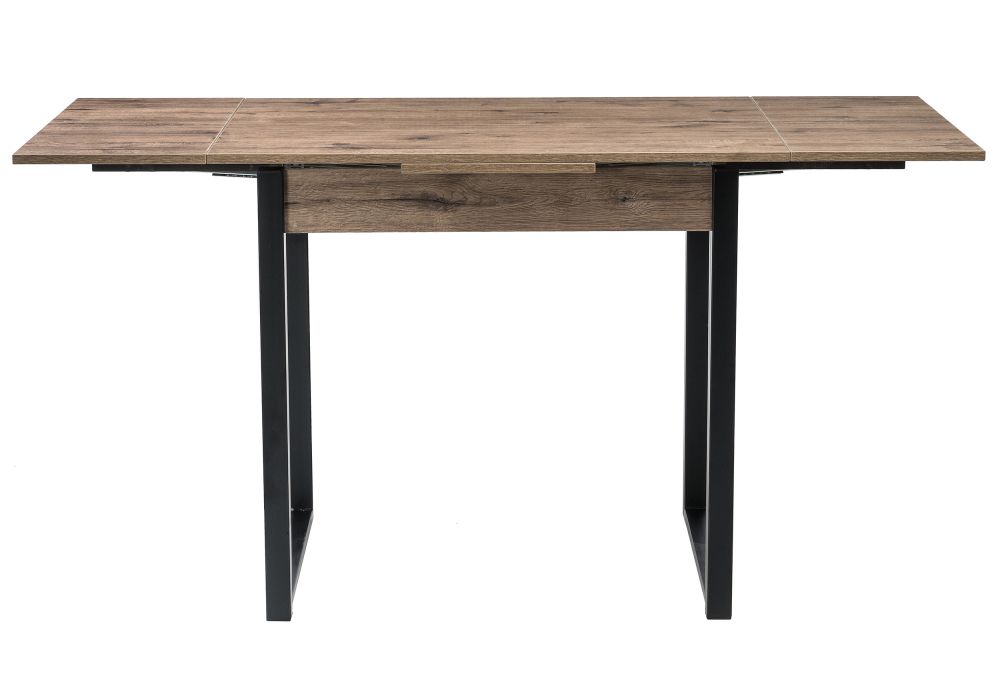 Стол Форли 90(150)х67х77 дуб велингтон / черный матовый