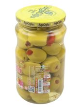 Оливки зеленые AgaOglu фаршированные перцем 370 г