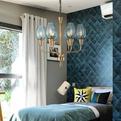 Подвесная Дизайнерская Люстра Viola 8 Синий By Imperiumloft