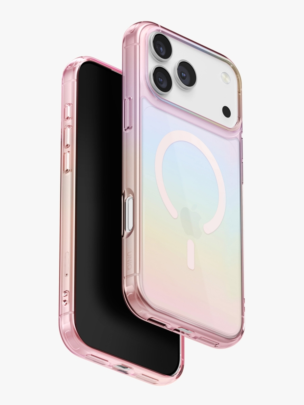Uniq для iPhone 17 Pro чехол Iridescia (holographic) Pink Prism (Magsafe)
