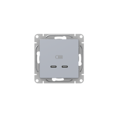Механизм розетки USB-C - 2шт, алюминий Эпика EKF