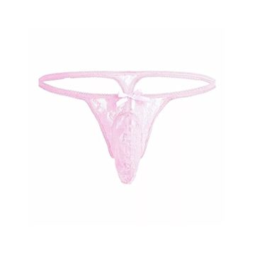 Мужские трусы стринги розовые Romeo Rossi RR1033-22