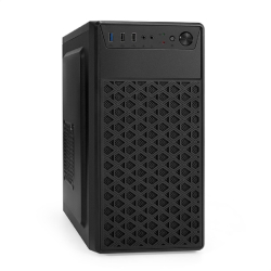 Корпус для компьютера Exegate EX296979RUS Корпус Minitower ExeGate mEVO-7803 (mATX, без БП, 2*USB+1*USB3.0, HD аудио, черный, 2 вент. 12см с RGB подсветкой)
