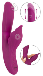 Лиловый вибратор-кролик 4 Function Vibrator - 24 см. (Цвет: лиловый)