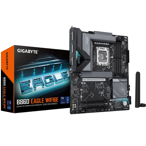 Материнская плата GIGABYTE B860 EAGLE WIFI6E (LGA1851/B860/4xDDR5/3xPCI-Ex16/3xM.2/SB7.1/Wi-Fi/BT/GLAN/DP/HDMI/ATX)