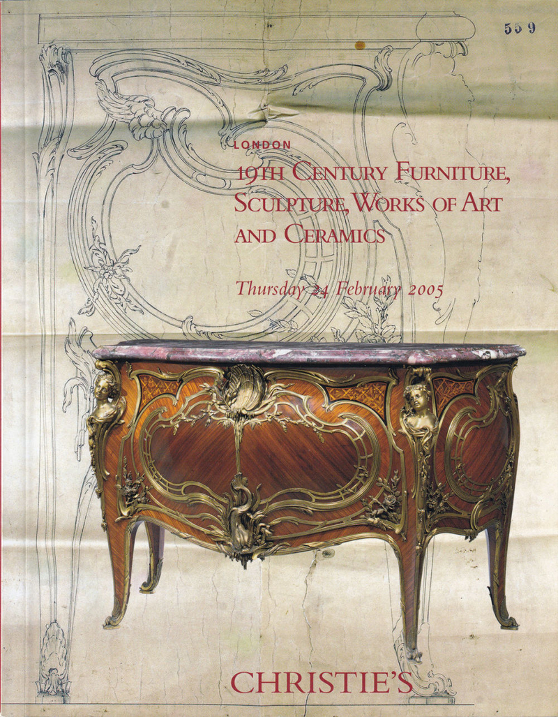 Каталог аукциона Christie's, Лондон, Мебель, скульптура, предметы искусства и керамика XIX века от 24 февраля 2005 года