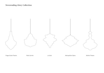 Pendant design lamp Neverending Glory Bolshoi Theatre I by Lasvit