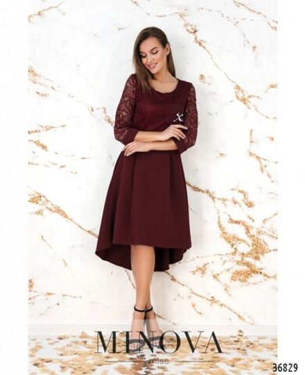 Платье 8619-бордо Minova Фото 2