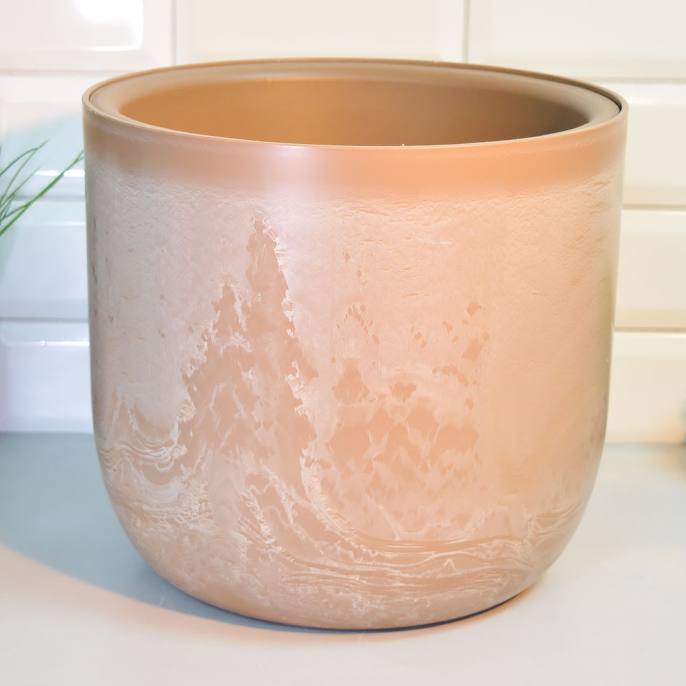 Кашпо Микрит 7,8л d280мм со вставкой, бежевый слайн