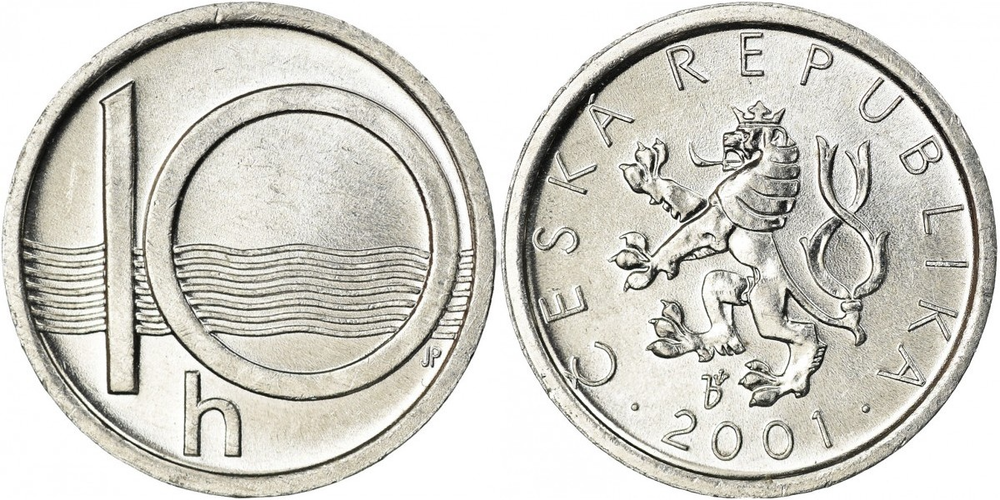 Чехия 10 геллеров, 1993-2003 Лев XF