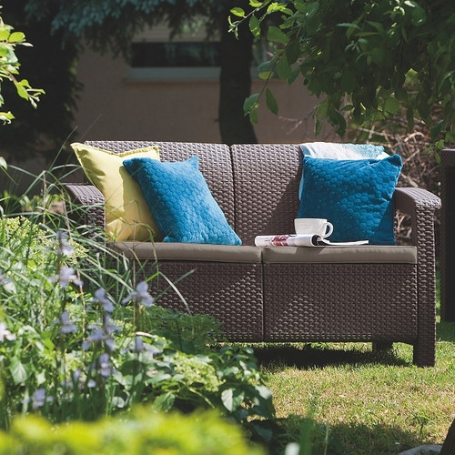 Диван садовый Keter Corfu II Love Seat brown