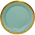 Тарелка бумажная 18 см в наборе 10 шт «Праздничный день», изумруд