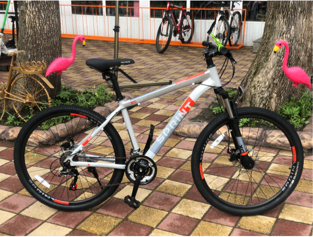 Велосипед TechTeam Sprint 26"х17" серый 2021