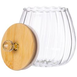 ЕМКОСТЬ ДЛЯ СЫПУЧИХ ПРОДУКТОВ AGNESS "KRISTALL" 820 МЛ D=11.5 CM, H=11 CM ЦВЕТ:ПРОЗРАЧНЫЙ