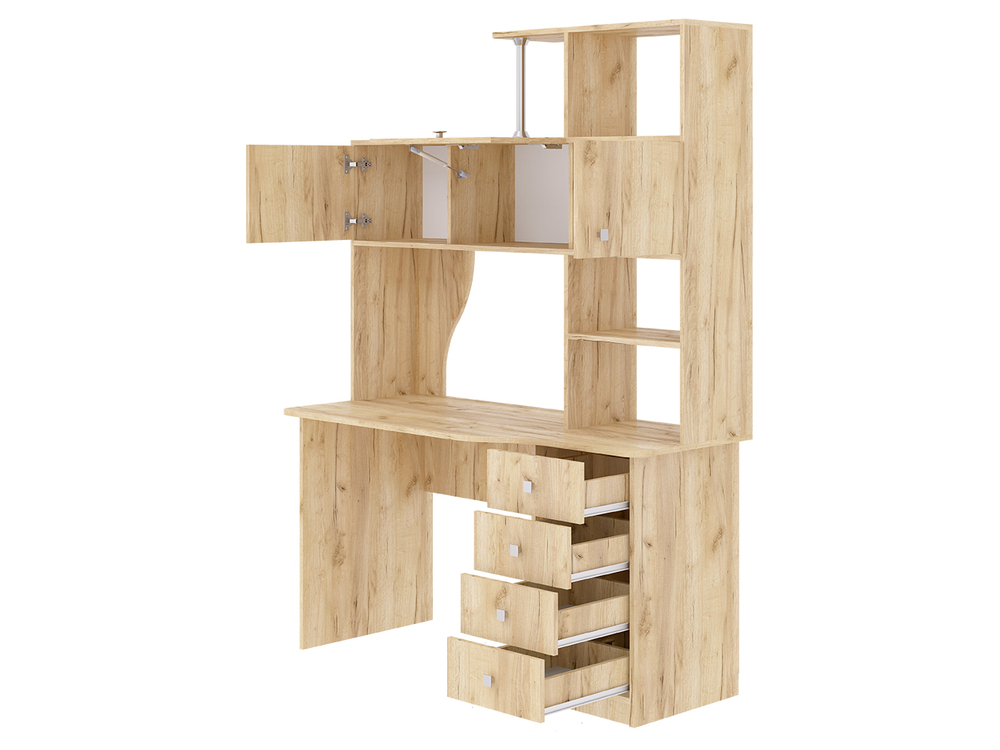 Стол компьютерный 16 крафт золотой