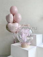 Набор шаров «Нежный сюрприз для малышки» с бабл-боксом