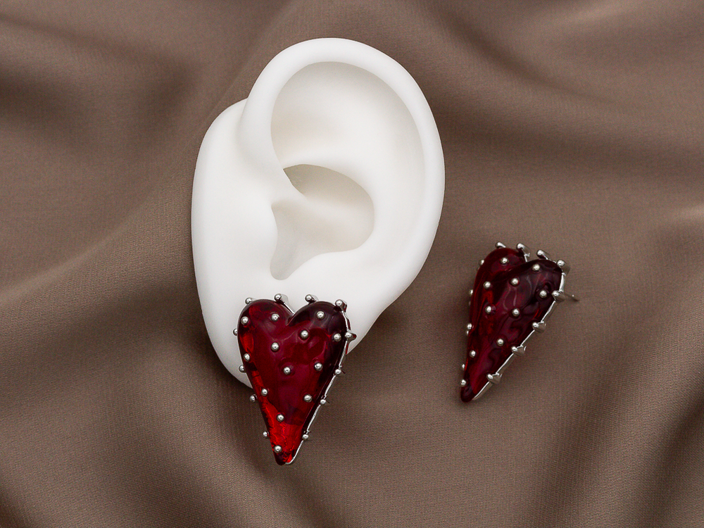 Серьги "Vintage. Сердце" 30мм