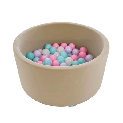 Детский сухой бассейн Romana Airpool Easy Бежевый с серыми шариками