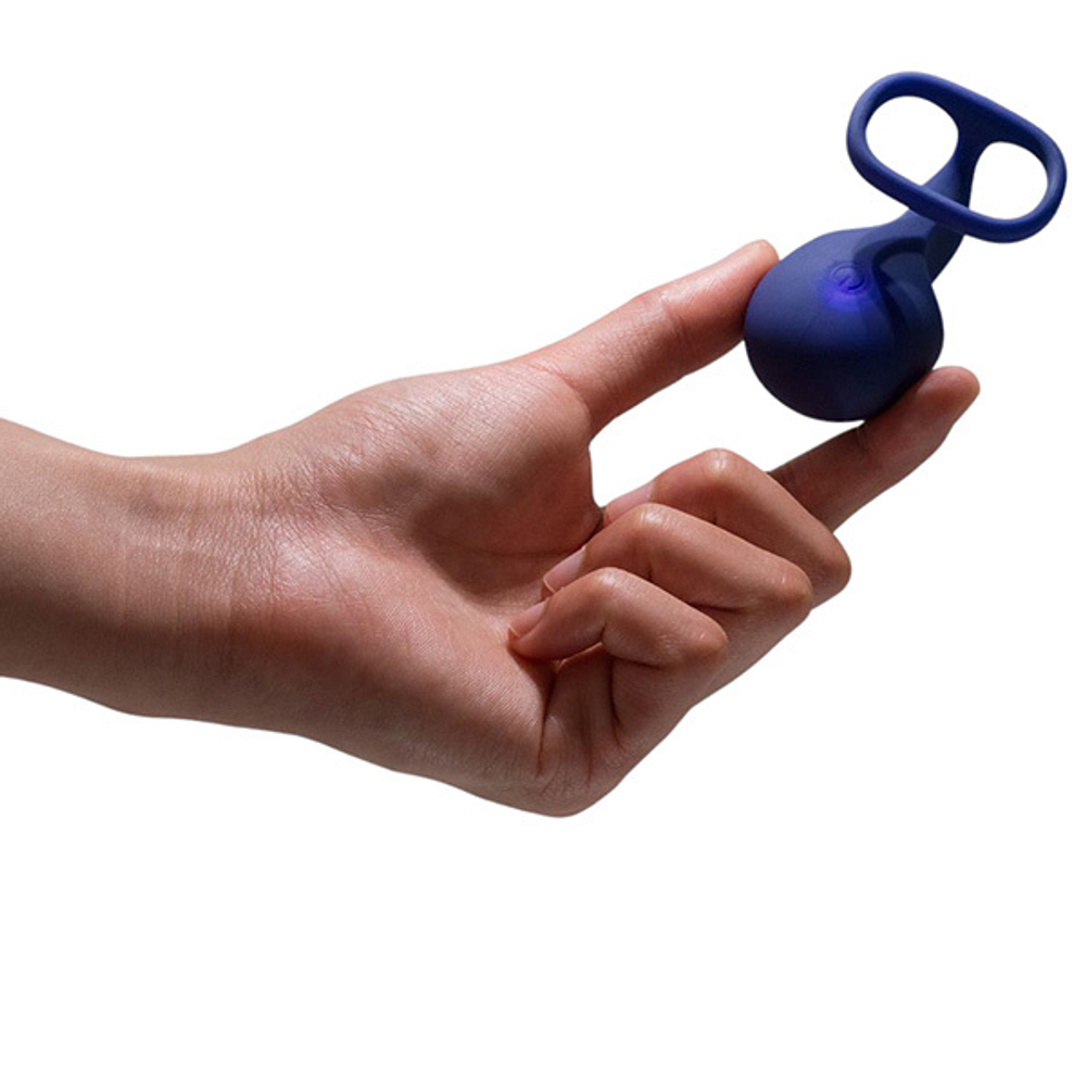 Синий аккумуляторный вибростимулятор на пальцы Sose Lunar LU00107