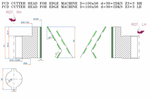 PCD фреза D.100x56x30+DKN Z=3+3 H=3 LH + RH для Brandt, SCM, IMA, Holzher