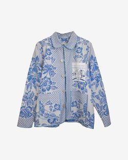 Куртка с Расшитым Карманом/Blue Embroidery синяя