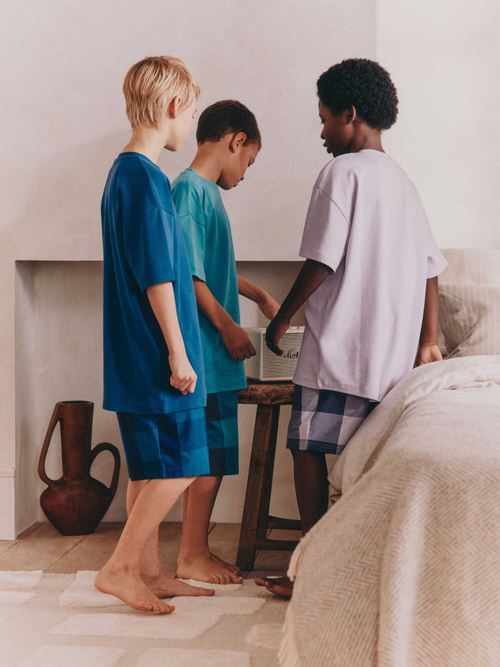 Пижама для мальчика Next E66-495, 3 шт., Синий, Сиреневый