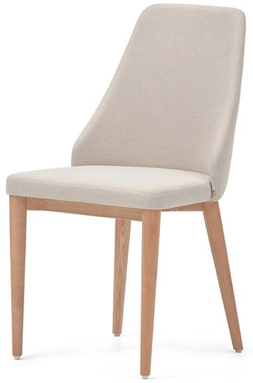 Rosie Стул из бежевой синели с ножками из массива ясеня La Forma Испания 