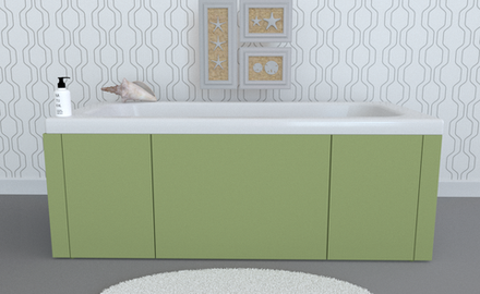 Экран под ванну комбинированный TR-8-219 фисташковый матовый soft touch
