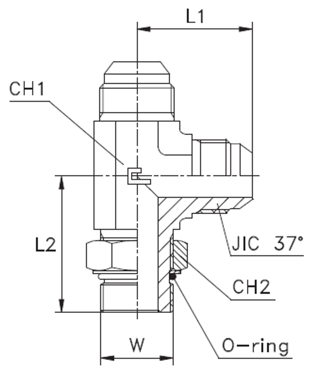 Штуцер FRLG JIC 1.1/16 - UNF 1.1/16
