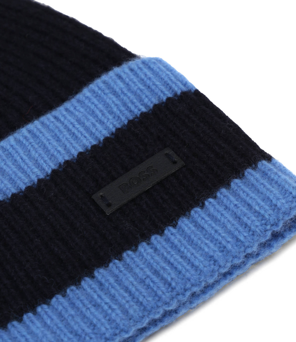 хлопковая шапка feodorino BOSS BLACK - темно-синий(50482650)