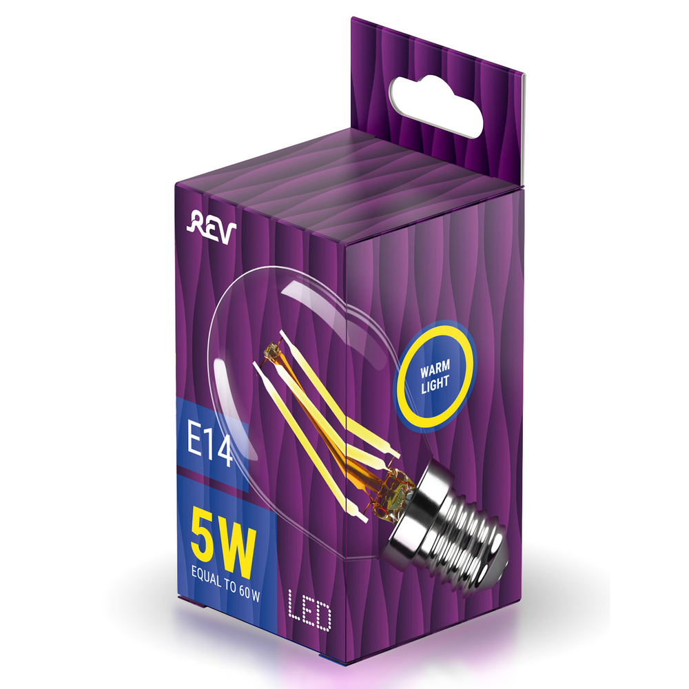 Лампа светодиодная Rev Filament 5W Е14 2700K шар 32357 0