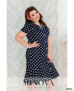 Платье 8613-темно-синий Minova