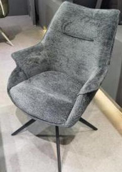 Стул OVE 360 град. поворот. RAVEN18 Серый, ткань / Черный