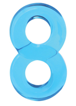 Голубое эрекционное кольцо с подхватом мошонки Lucky 8 (Цвет: голубой)