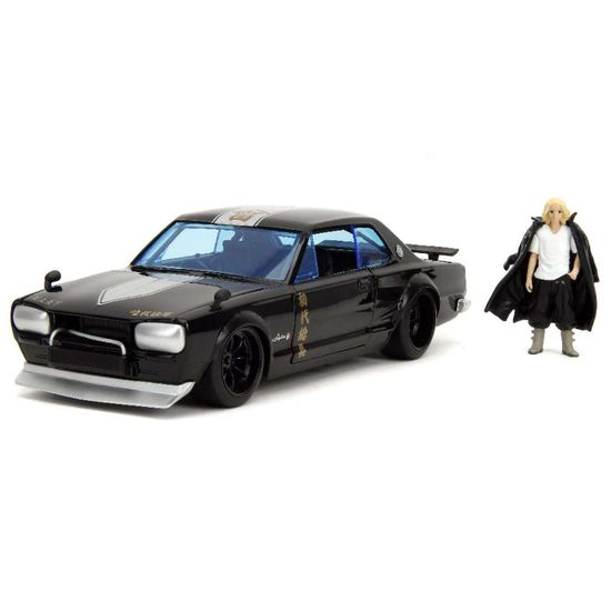 Модель Машинка с фигуркой Hollywood Rides Tokyo Revengers 1:24 1971 Nissan Skyline GTR W/Mikey