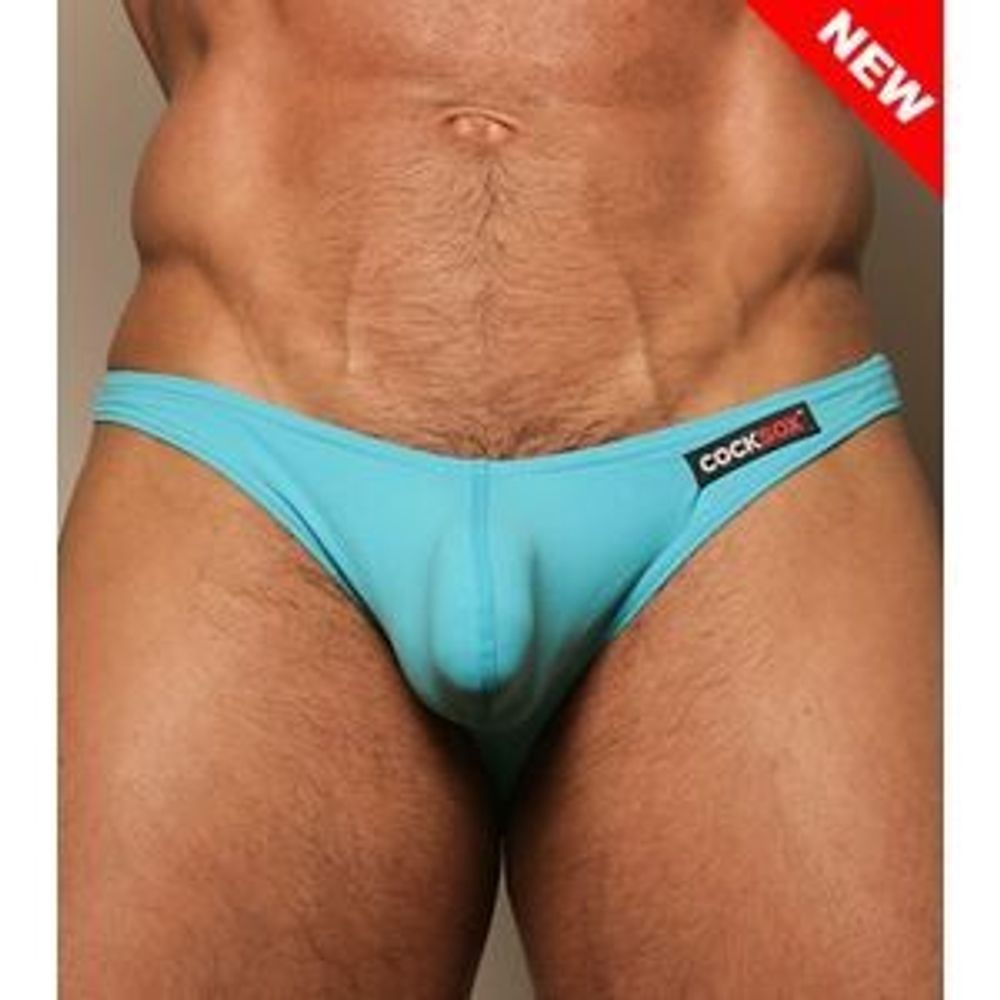 Мужские трусы стринги бирюзовые Cocksox Thong Wahoo Blue