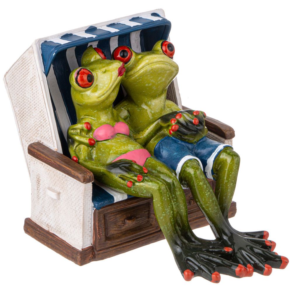 ФИГУРКА ДЕКОРАТИВНАЯ "ЛЯГУШКИ НА ОТДЫХЕ" 16Х11,2Х11,2 СМ