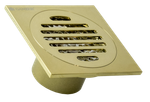 Трап прямой 10 х 10  (ЗОЛОТОЙ)  GANZER  (60/1шт)
