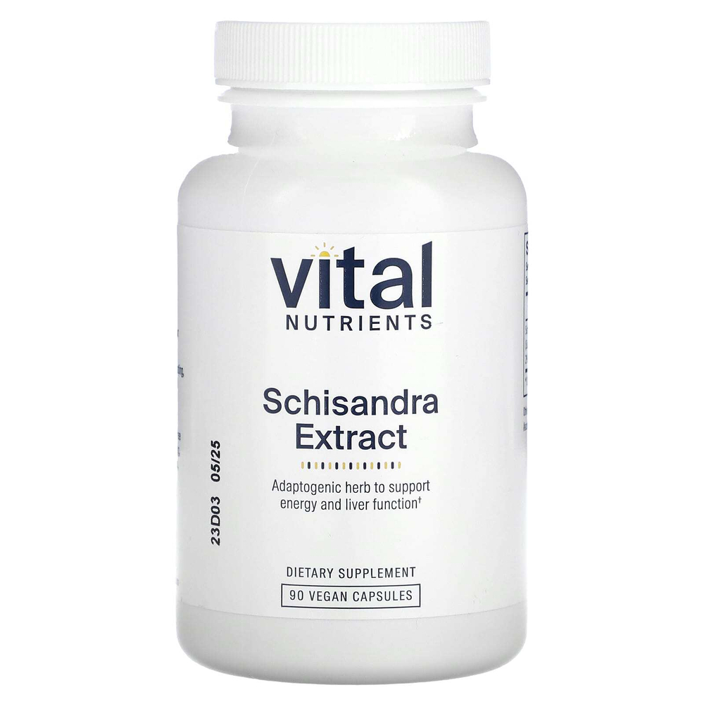 Vital Nutrients, экстракт лимонника, 90 веганских капсул (500 мг в 1 капсуле)