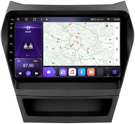 Магнитола для Hyundai Santa Fe 2012-2018 - Carmedia OL-9703 QLed, Android 10/12, ТОП процессор, CarPlay, SIM-слот