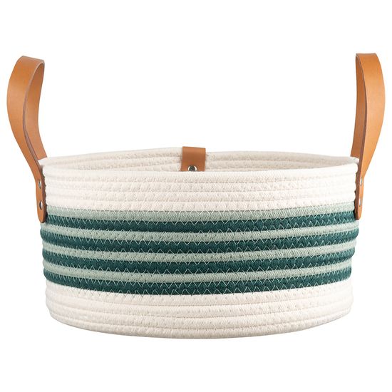 Корзина для хранения helly D30х15 см, бежевая/зеленая