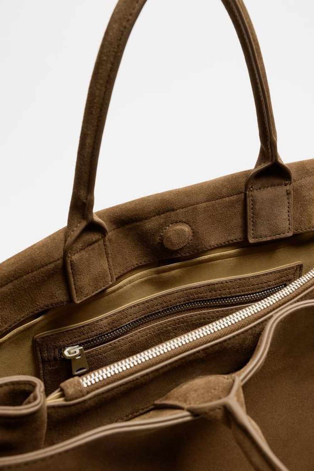 ZARA КОЖАНАЯ СУМКА, КОРИЧНЕВЫЙ