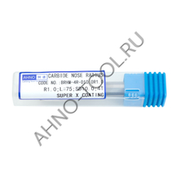 Фреза твердосплавная  10мм (L=75, l=25, хв=10) Z4 35° по закаленной стали, с радиусной фаской BRHM-4